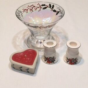 Bundle of Christmas Candle/Holders/Bowl​